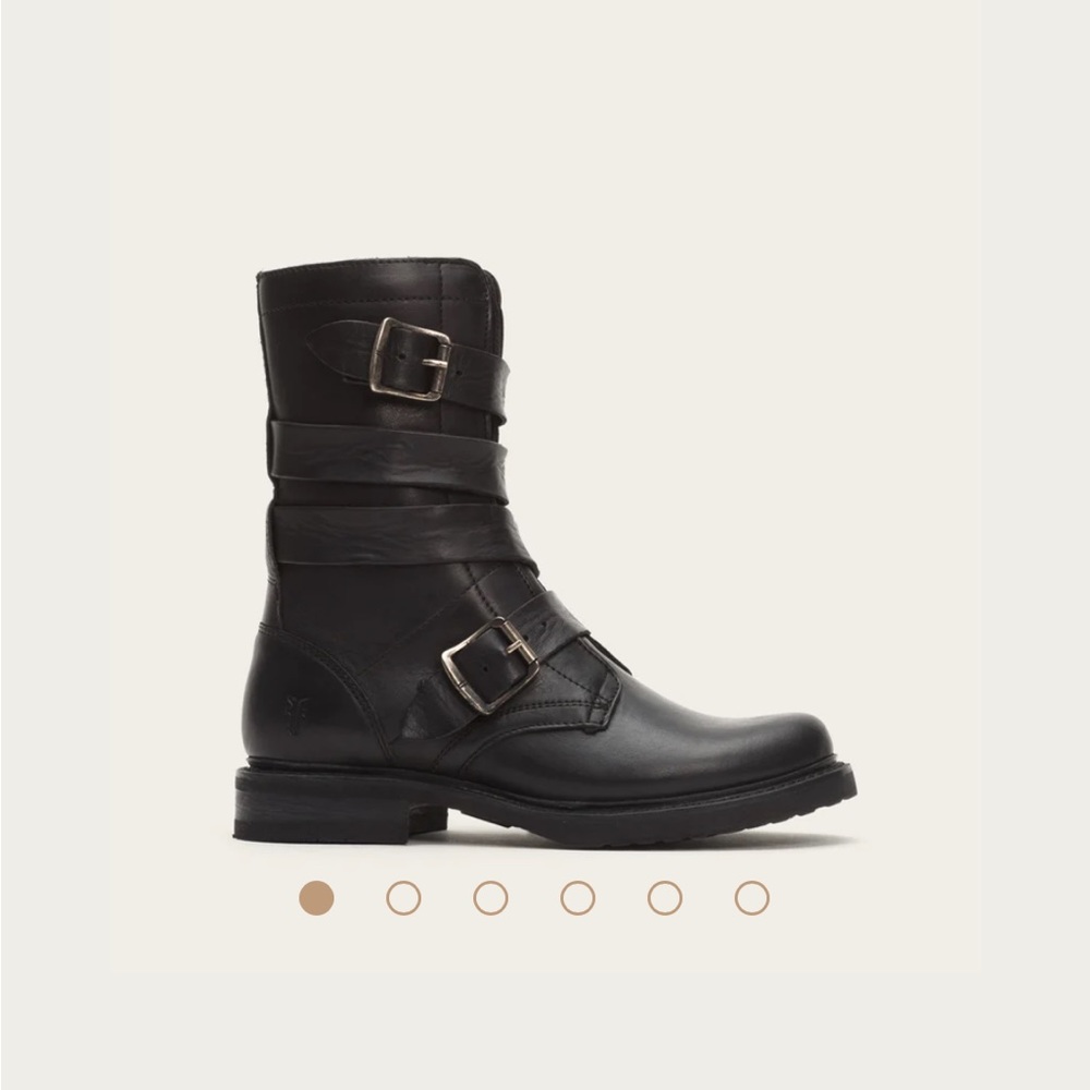 Frye Veronica Tanker Boots Black 9